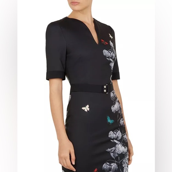 TED BAKER Niliano Narrnia Bodycon Dress - Sz 1 - Picture 3 of 16